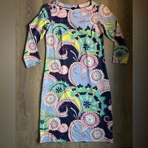Talbots Multicolor Paisley Long Sleeve Dress